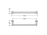 Handtuchhalter Handtuchstange Chrom 50cm Lineabeta Baketo
